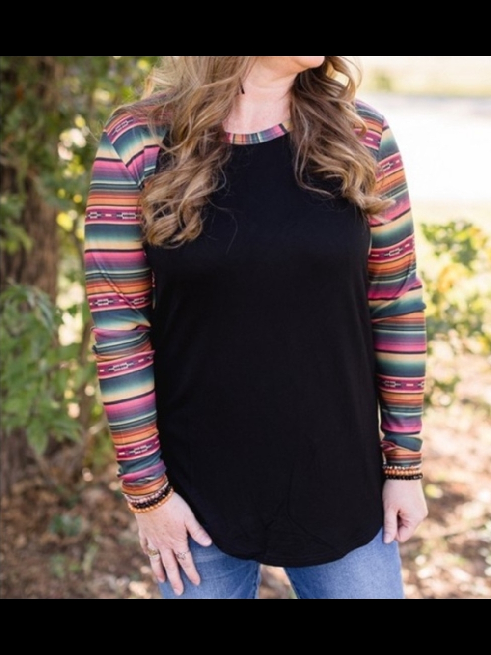 Crazy Train Honey Grove Raglan Top